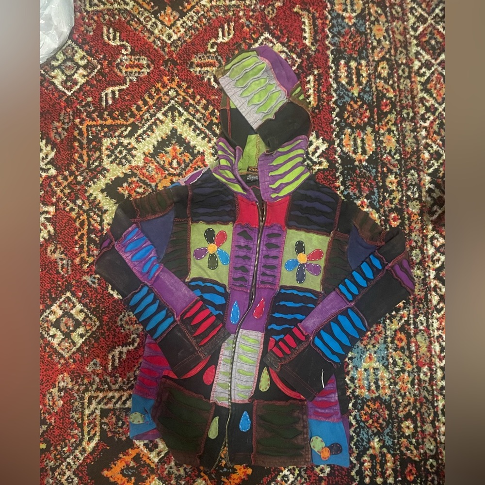 Rising International Medium Boho Patchwork Zip up